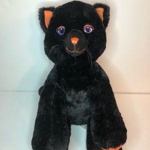 Build A Bear Lucky Kitty Plush Black Cat 14”